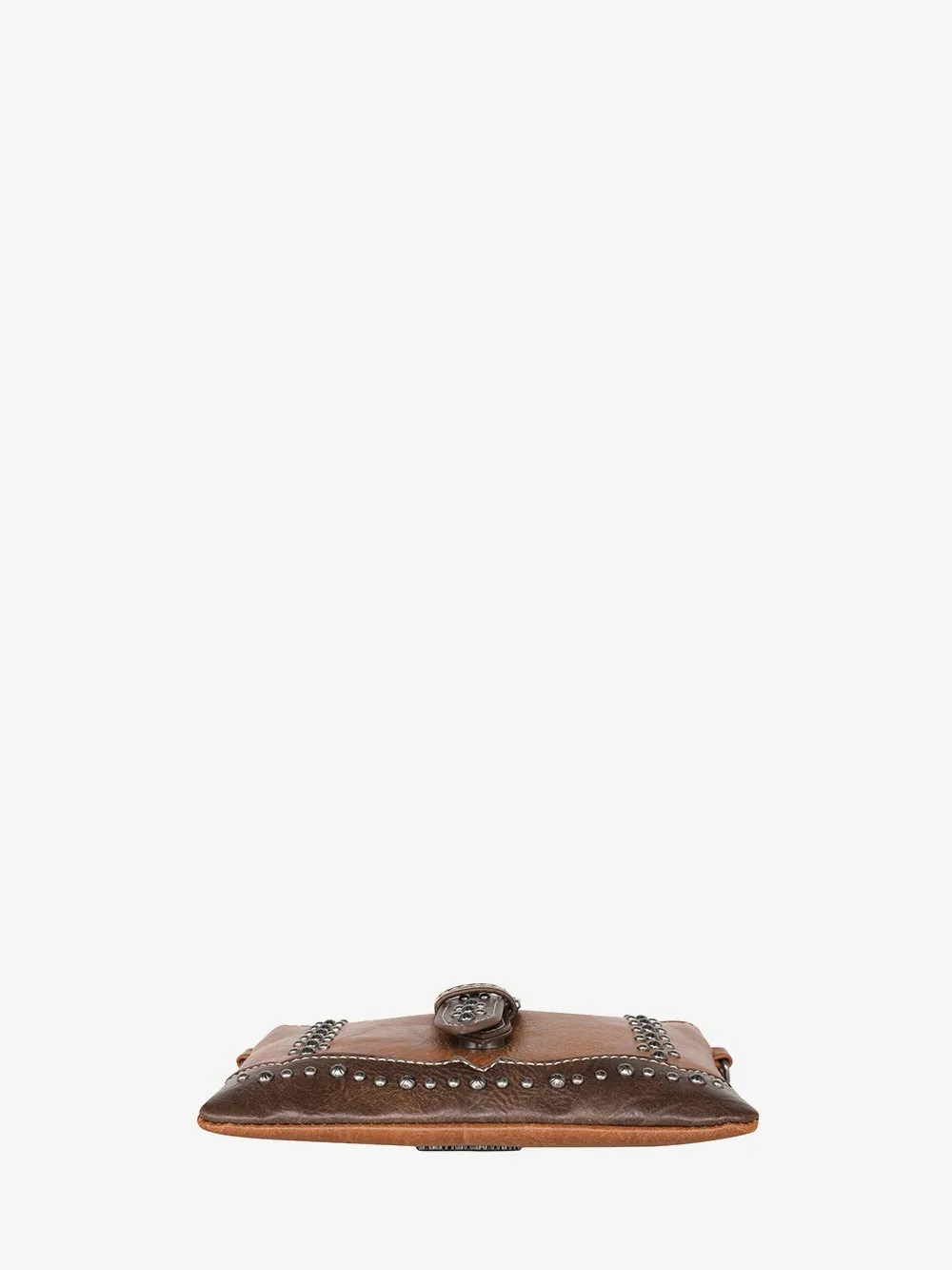 Montana West Buckle Studded Crossbody Clutch