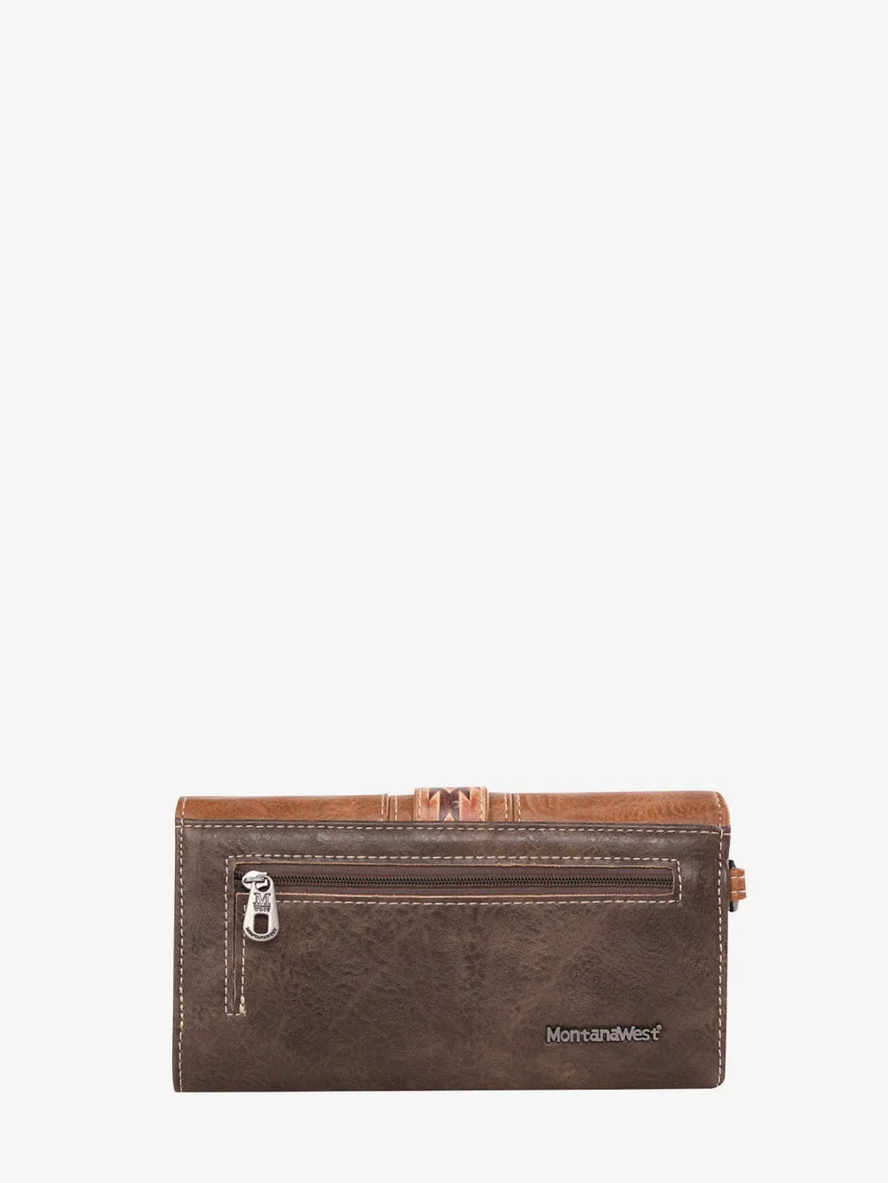 Montana West Whipstitch Aztec Buckle Wallet