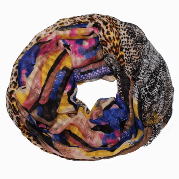 Ombre Abstract Animal Print Scarf