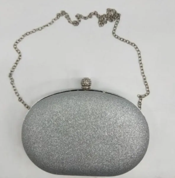 Oval gem Clutch bags