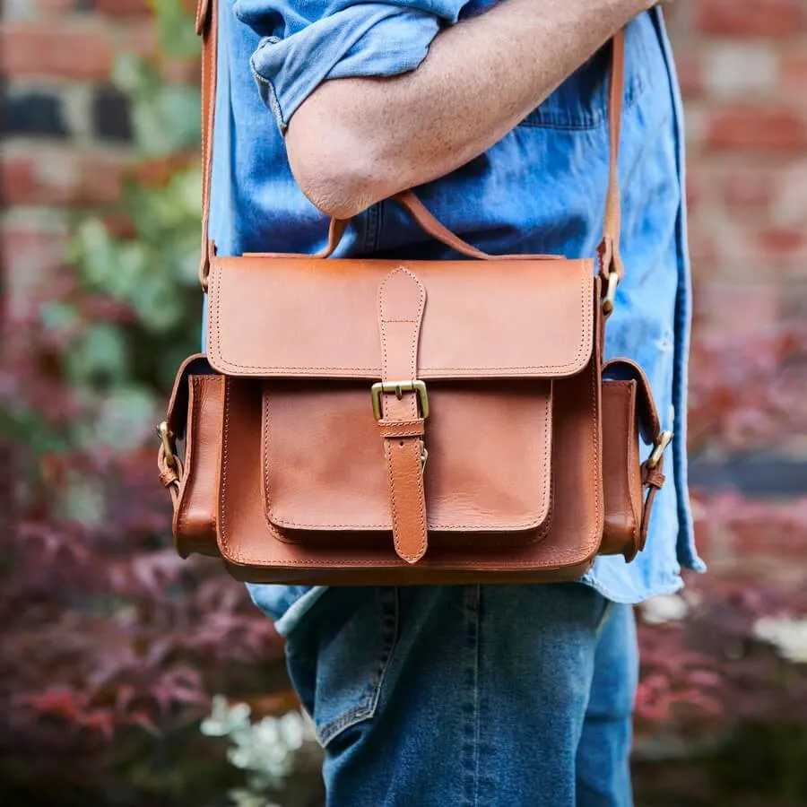 Personalised Buffalo Leather Camera Bag