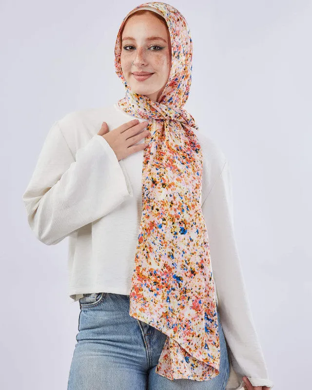 Printed Satin Scarf