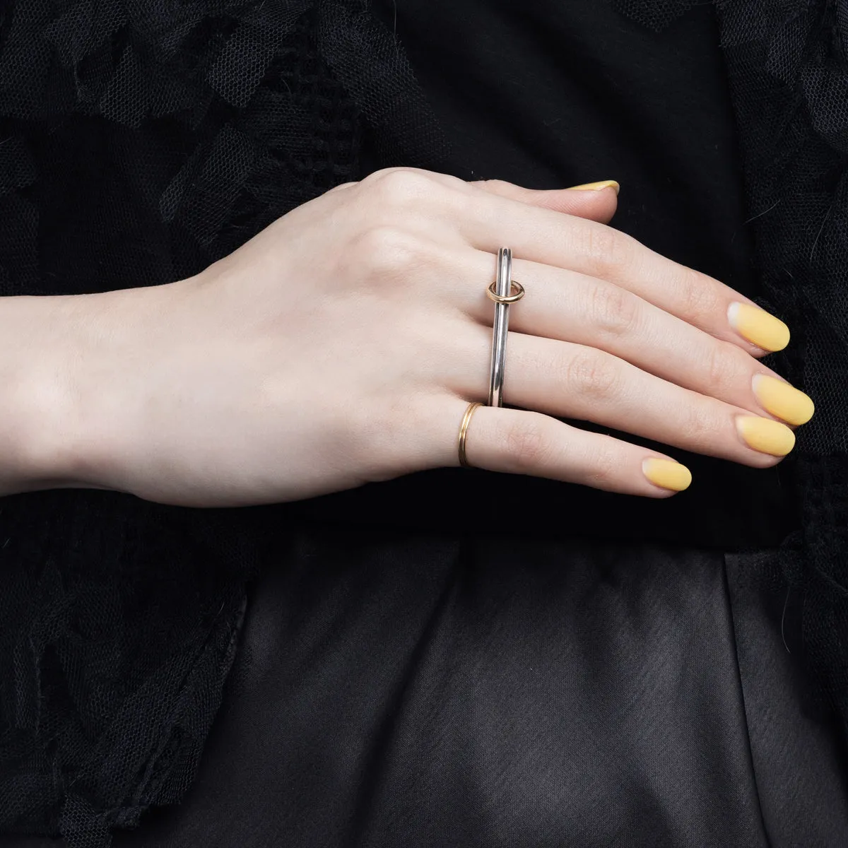 "Dune" Double Finger Ring