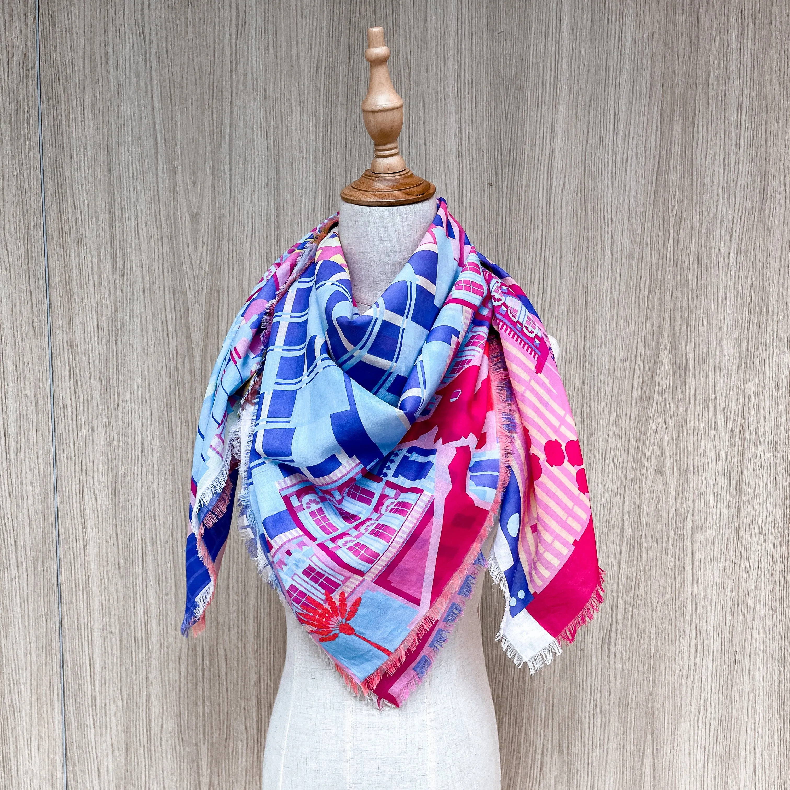 Singapore in Technicolour Cotton Scarf