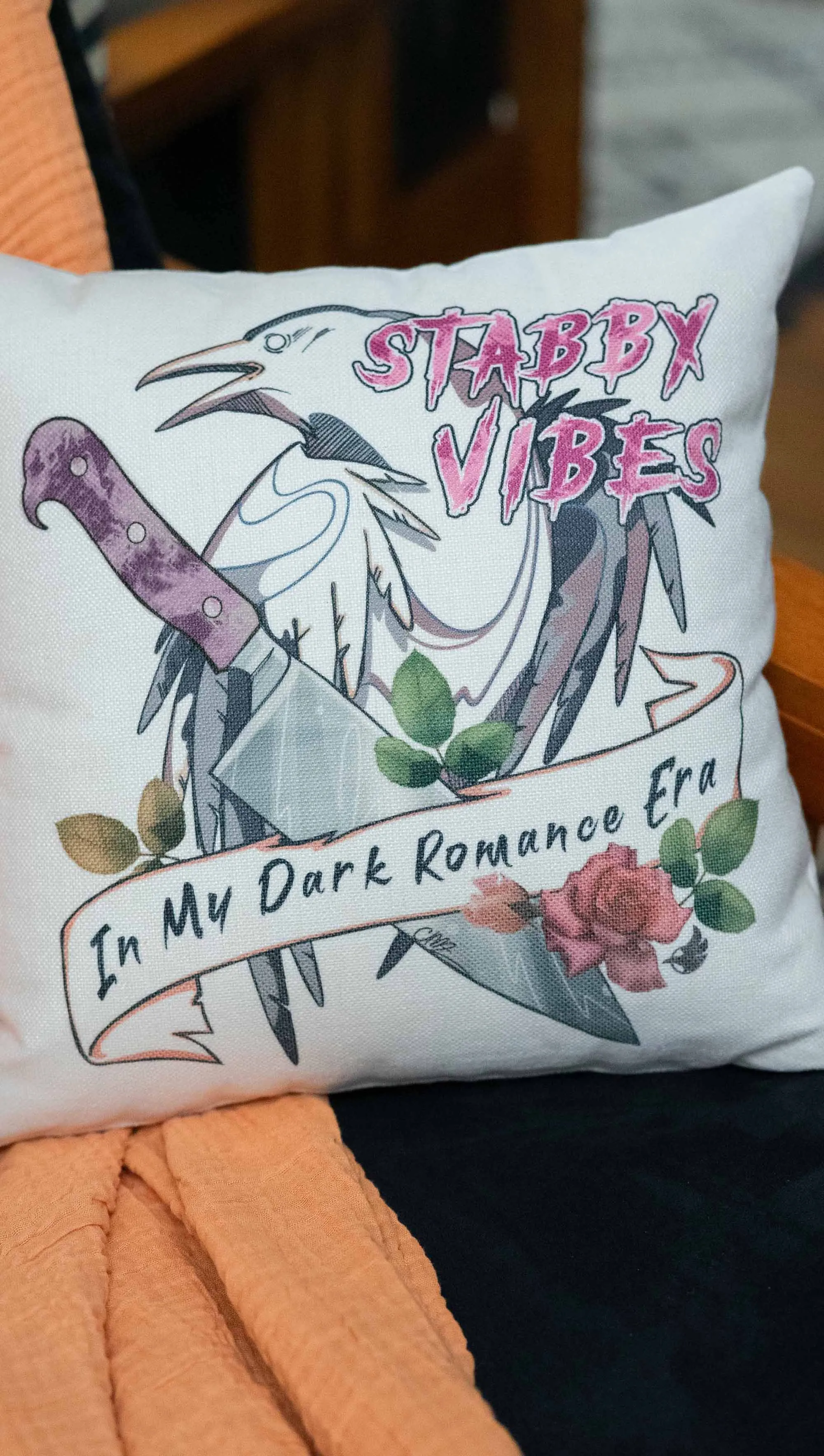 Stabby Vibes - Decorative Throw Pillow