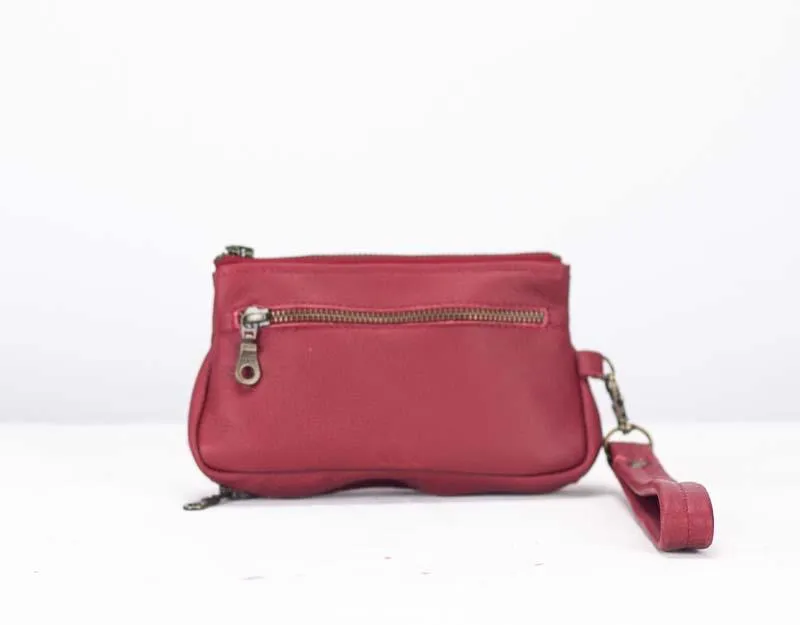 Thalia wallet - Deep red leather