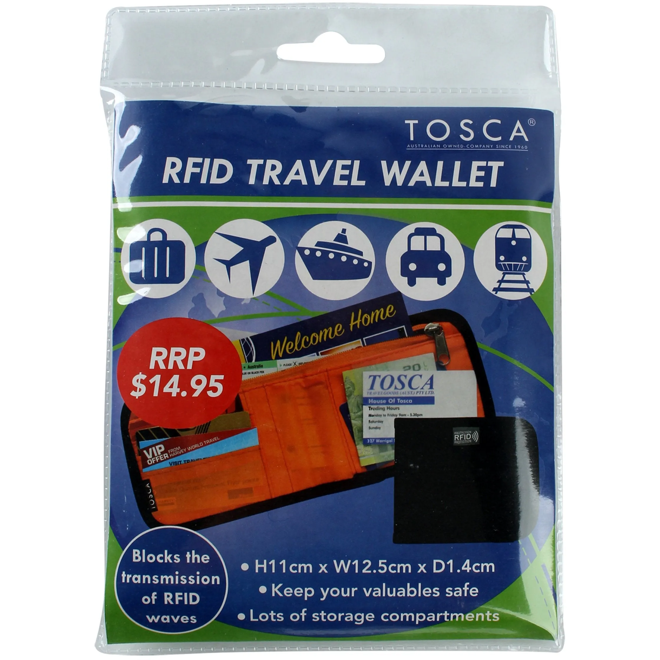 Tosca RFID Travel Wallet TCA009