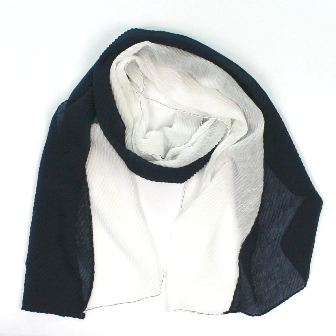 Two Tone Crinkle Cut Scarf