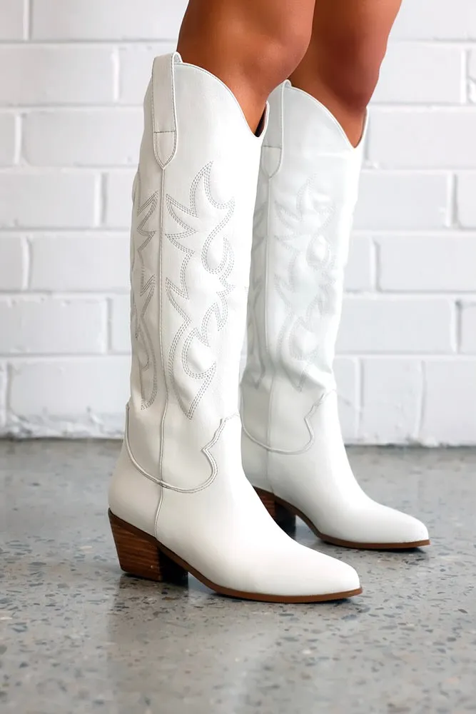 Urson - White Western Boot