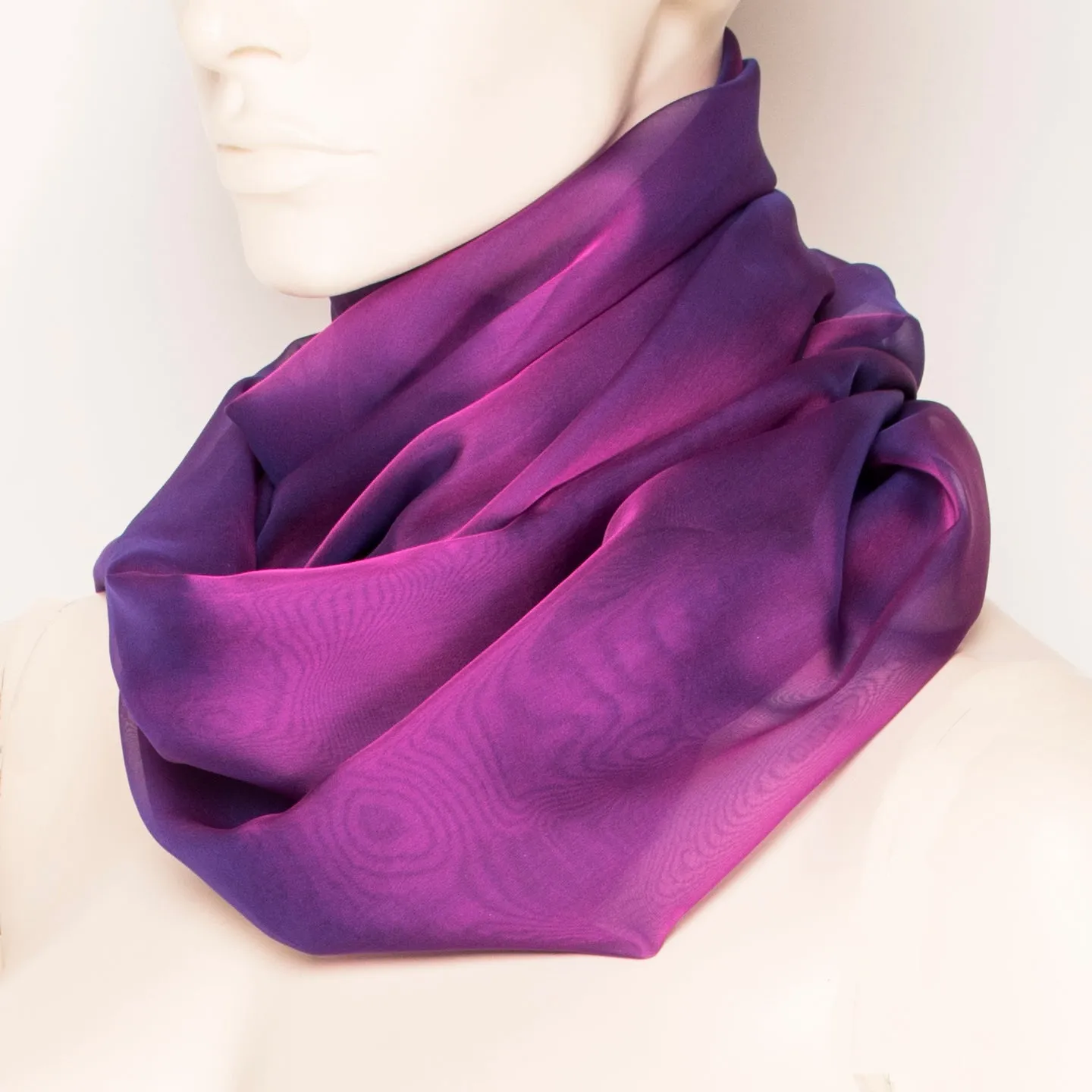 Violet Silk Scarf F015