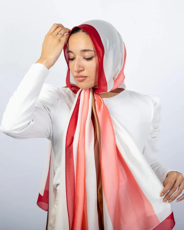 Wide Satin Scarf