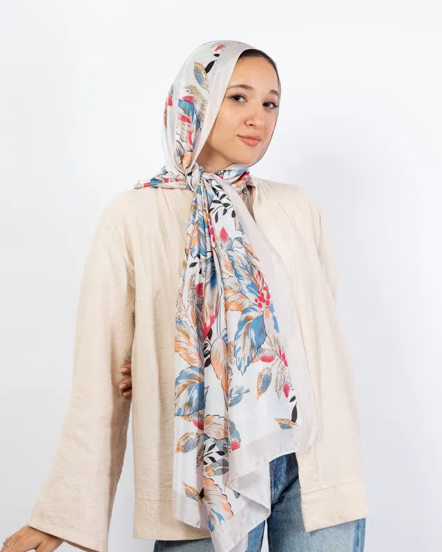 Wide Satin Scarf