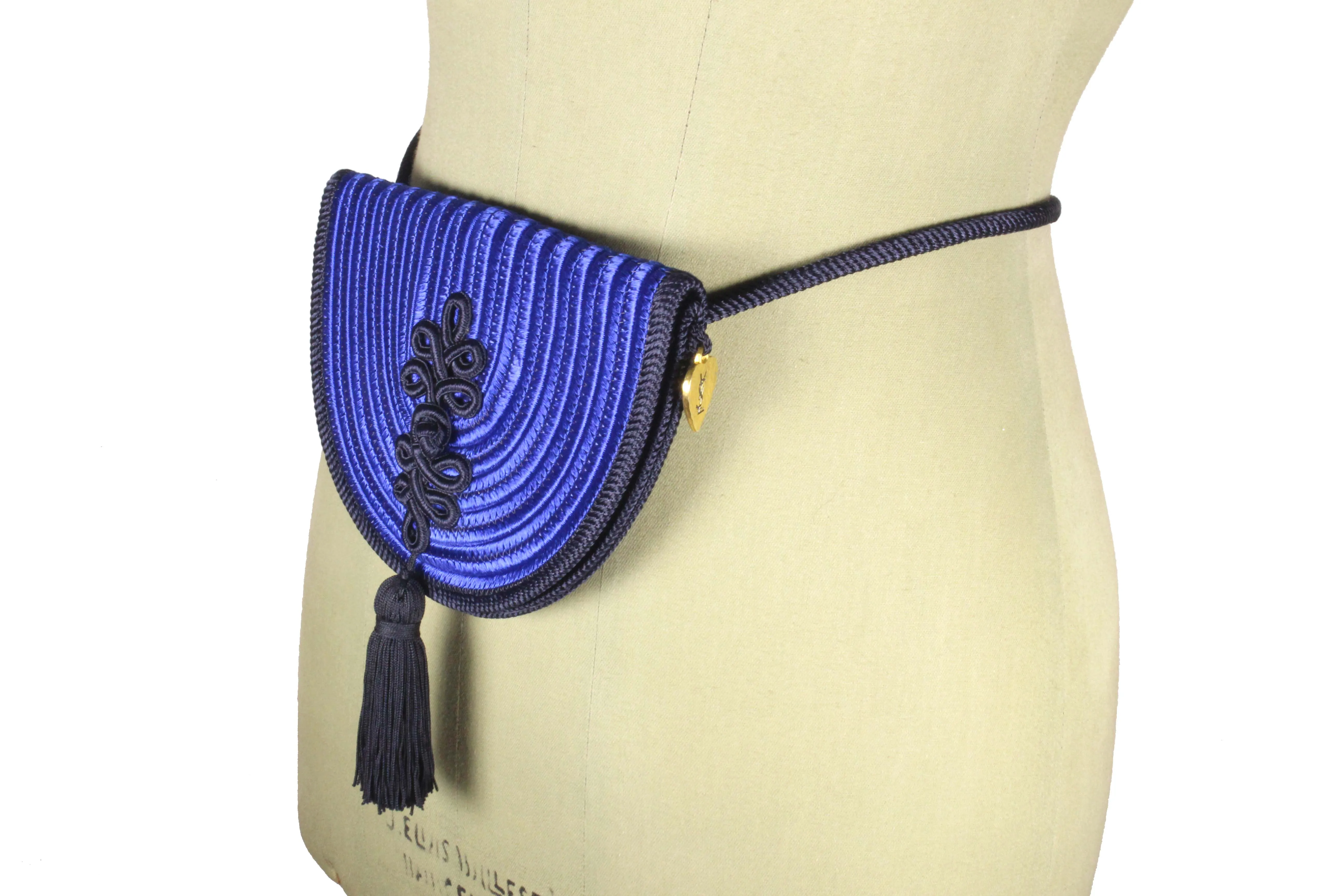 YVES SAINT LAURENT mini passementerie clutch belt bag