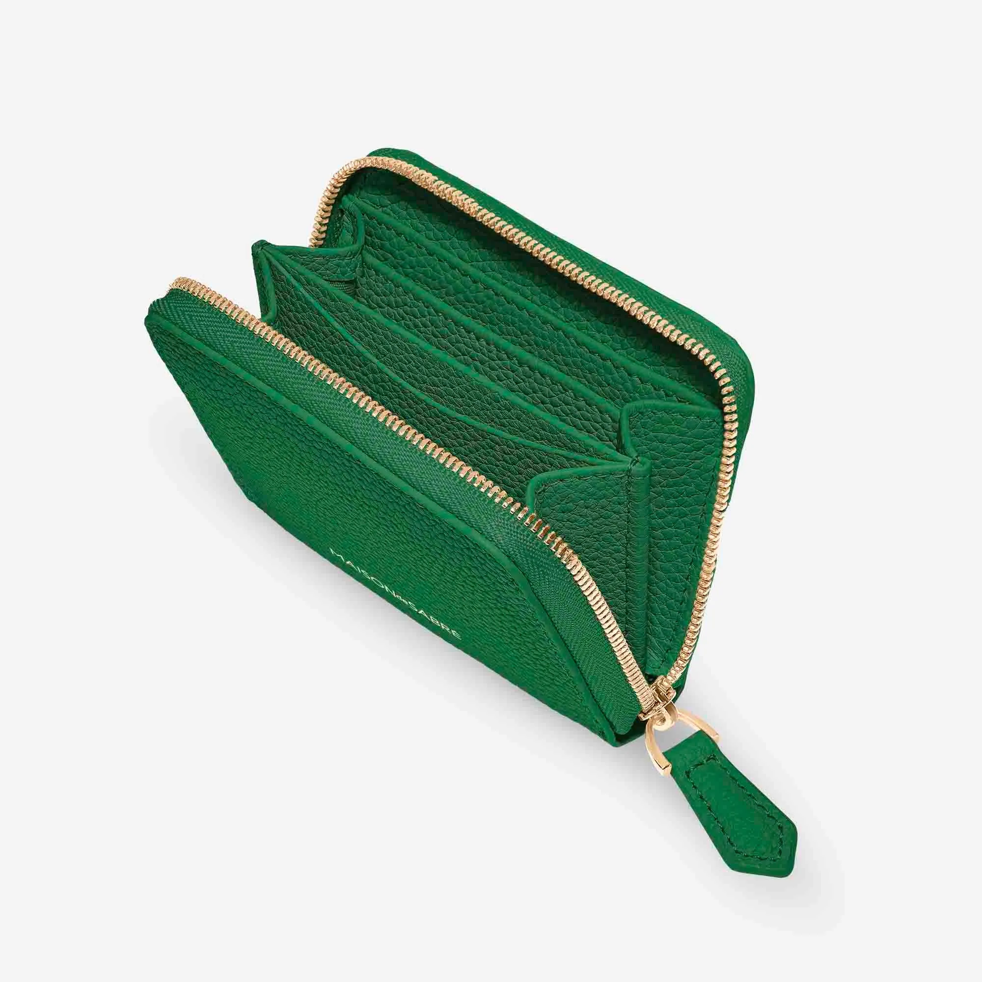 Zipped Wallet - Emerald Green